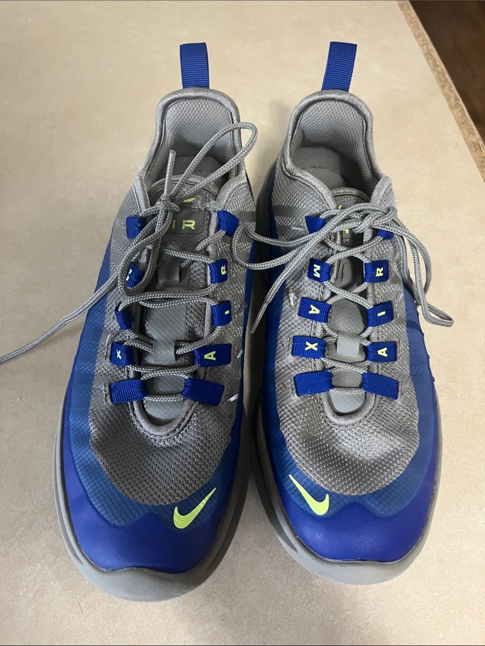 Nike Gray, Blue & Lime Kids' Sneakers youth 6Y